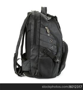 black backpack isolated on a white background
