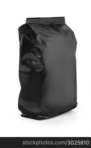 Black bag isolated on white background with clipping path