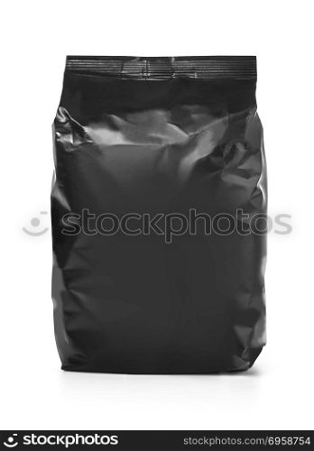 Black bag isolated on white background with clipping path. Black bag isolated