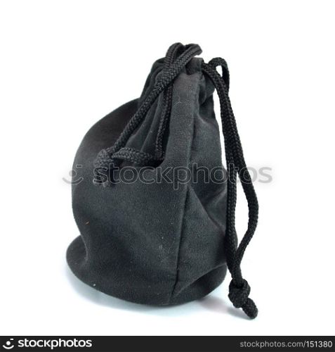 Black bag isolated on white. Black bag