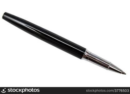 Black Ball Point Pen Isolated On White background