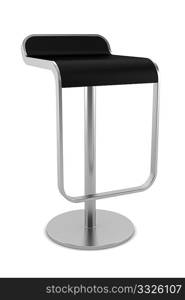 black bar chair isolated on white background