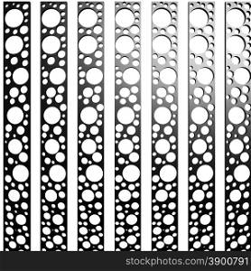 Black bar with holes image with hi-res rendered artwork that could be used for any graphic design.&#xA;