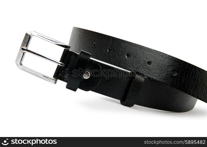 Black belt isolated on the white