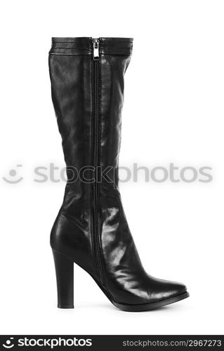 Black boots isolated on the white background