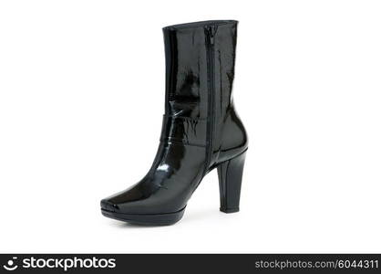 Black boots isolated on the white background