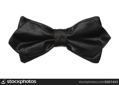 Black bow tie. Isolated on white.