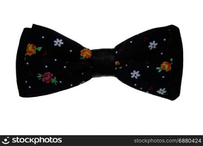 Black bow tie. Isolated on white.