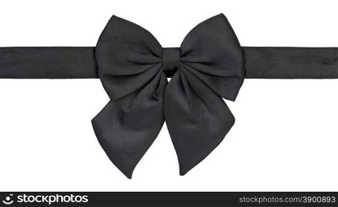 black bow tie isolated on white with clipping path