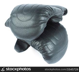 black boxing gloves isolated on a white