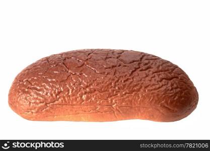 Black bread isolated on white background