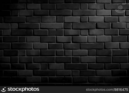 black brick wall background. Illustrations Generative AI 