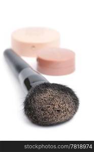black brush and powder isolated