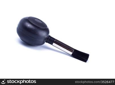 black brush for photo camera isolated on white