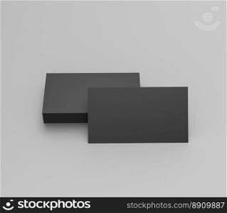 Black business cards blank mockup - template. 3d rendering. Black business cards blank mockup - template. 3d rendering.