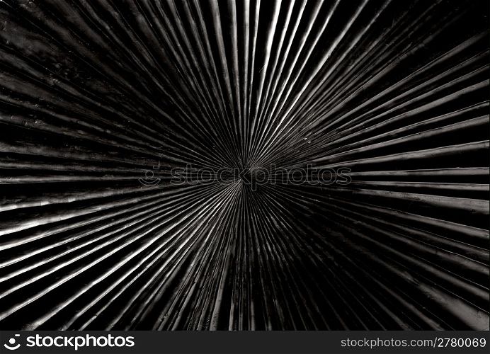 black carved wood with radial shape texture background