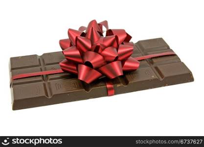 Black Chocolate with red ribbon and bow