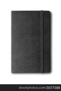 black closed notebook mockup isolated on white. black closed notebook isolated on white