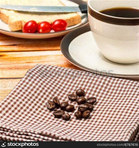 Black Coffee Break Indicating Caffeine Beverages And Breaktime