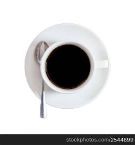 black coffee on isolated white with clipping path.