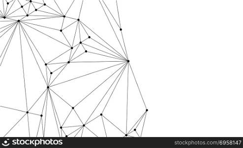 Black connection lines on white background for technology concep. Black connection lines on white background for technology concept, abstract illustration. Black connection lines on white background for technology concept, abstract illustration
