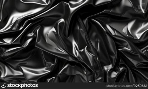 Black Crinkled Foil Pattern Illustration Generative AI
