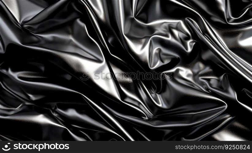 Black Crinkled Foil Pattern Illustration Generative AI
