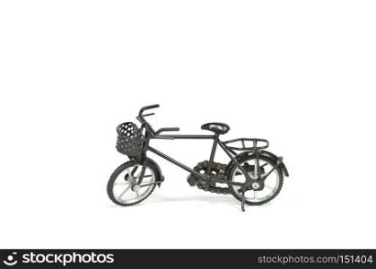 Black cruiser bicycle, isolated on white.