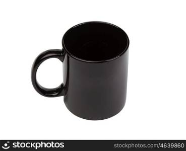 Black cup isolated on a white background