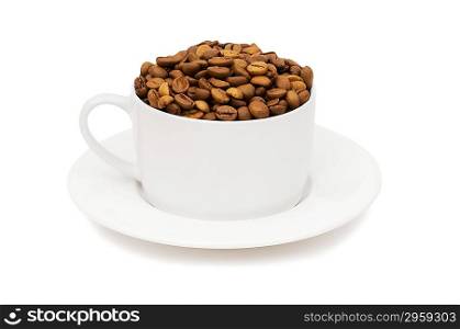 Black cup isolated on the white background