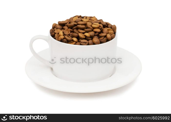 Black cup isolated on the white background