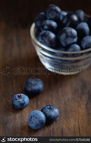 black currant on wooden table