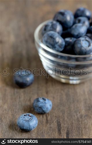 black currant on wooden table
