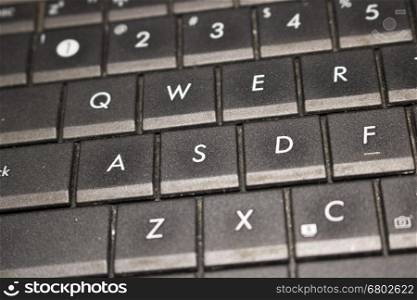 black detail keyboard keys. black detail keyboard keys with dusty view photo