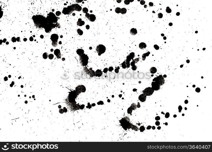 Black drop ink splatter. Gloss brush paint spot, grunge blot, art blob, oil, abstract droplet. Splat, liquid illustration.