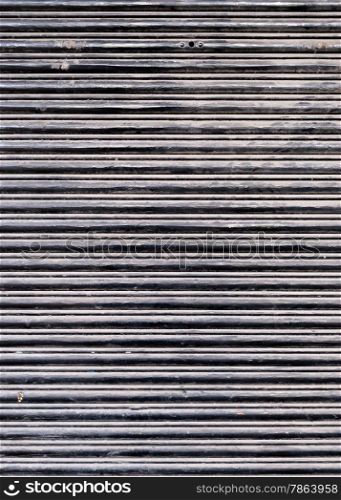 Black Dusty and Dirty Closed Security Shutters