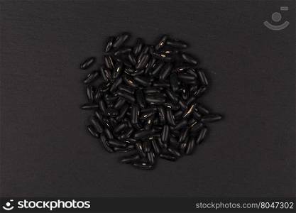 Black eyed peas beans pile close up shot