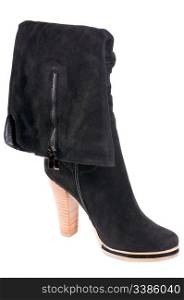 black female boot isolated on white background