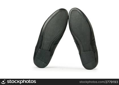 Black female shoes isolated on white