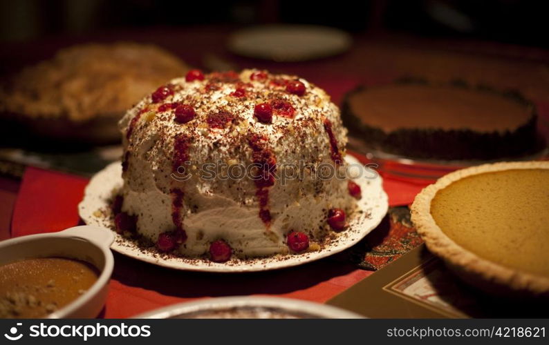 Black Forest Cake Served and Ready to Eat