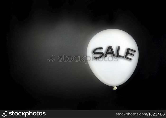 Black Friday concept. Quote Black Friday on black balloon. Flat lay, top view. Black Friday background with copy space .. Black Friday concept. Quote Black Friday on black balloon. Flat lay, top view. Black Friday background with copy space and text SALE