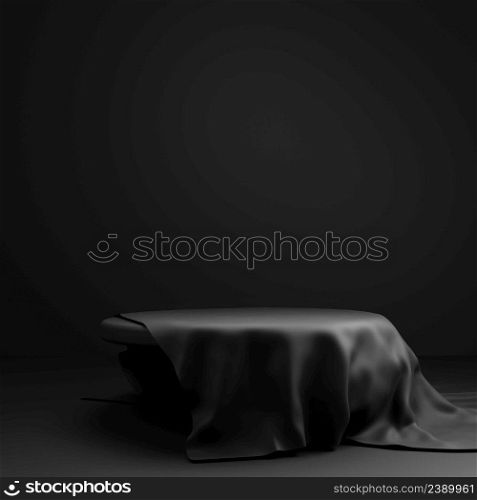 Black friday sa≤ban≠r concept design of podium and cloth 3D render