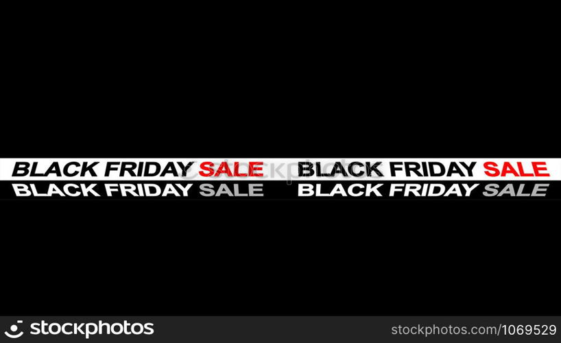 Black Friday sale sign banner background for promo, concept of sale and clearance 3D rendering