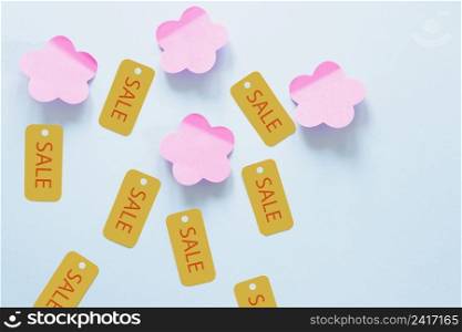 black friday sale tags with sticky notes