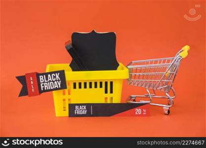 black friday sales concept with basket