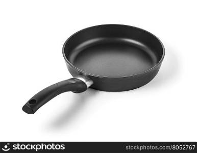 black frying pan. Isolated on a white background with clipping path