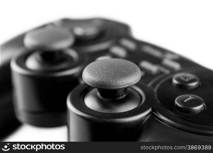 black gamepad in the foreground