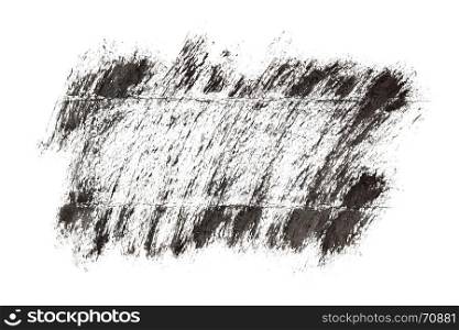 Black grunge frame by brush strokes