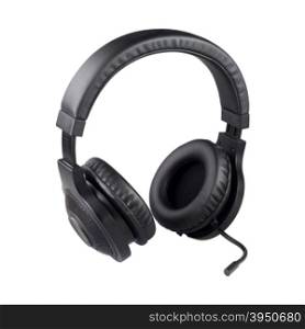 Black headphones with clipping path&#xA;
