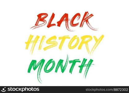 Black history month with Black history months colors text for american and african culture.